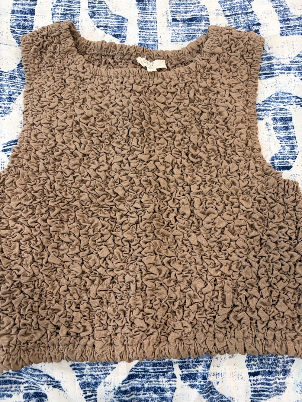 easel Ruched Tank Top - Taupe Brown
